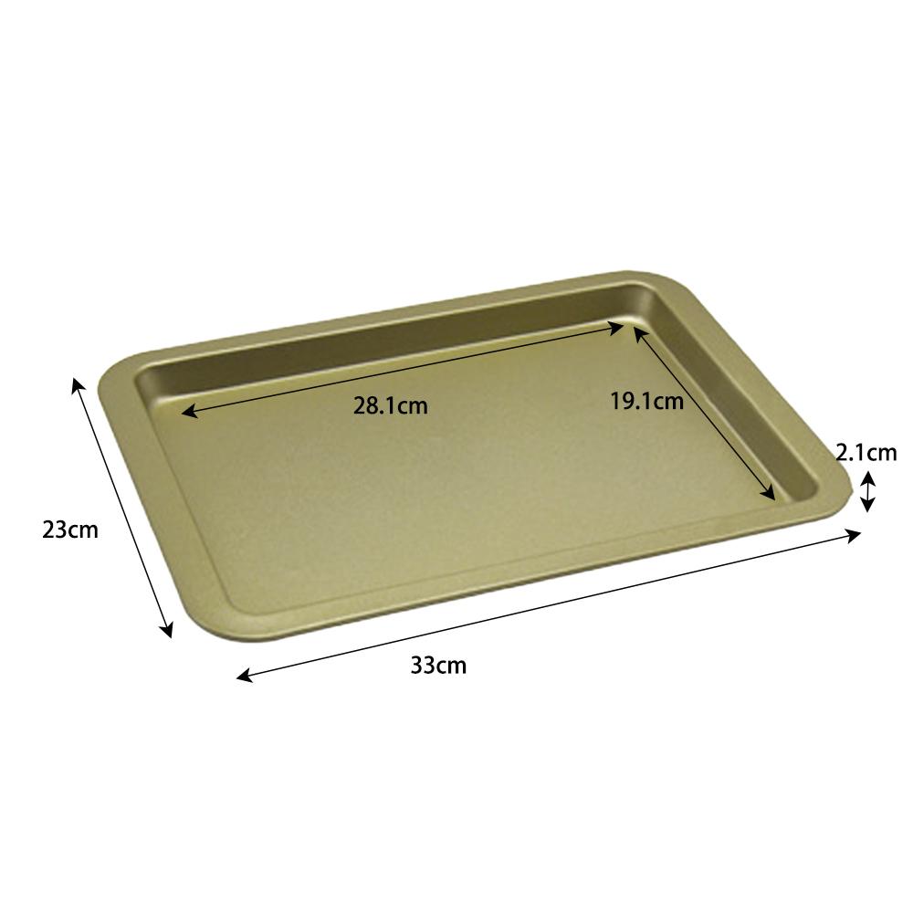 Non-Stick Rectangle Baking Pan 33cm/24cm Carbon Steel Baking Sheet Oven Tray for Biscuit Pie Pizza Roast Muffin Bread Bakeware