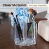 4 Grids 4 Slots Makeup Organizers Clear Spinning Cosmetic Container Makeup Brush Holder  Pen