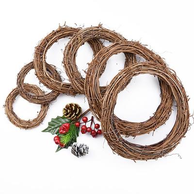 1/3pcs Artificial Rattan Frame Home Room Wedding Christmas Halloween Outdoor Decor DIY Gift Bride Wreath Wall Hanging Accessory