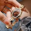 Elegant Oval Dial Women Watch Fashion Rhinestone Bracelet Bangle Ladies Quartz Wristwatches Clock Without Box