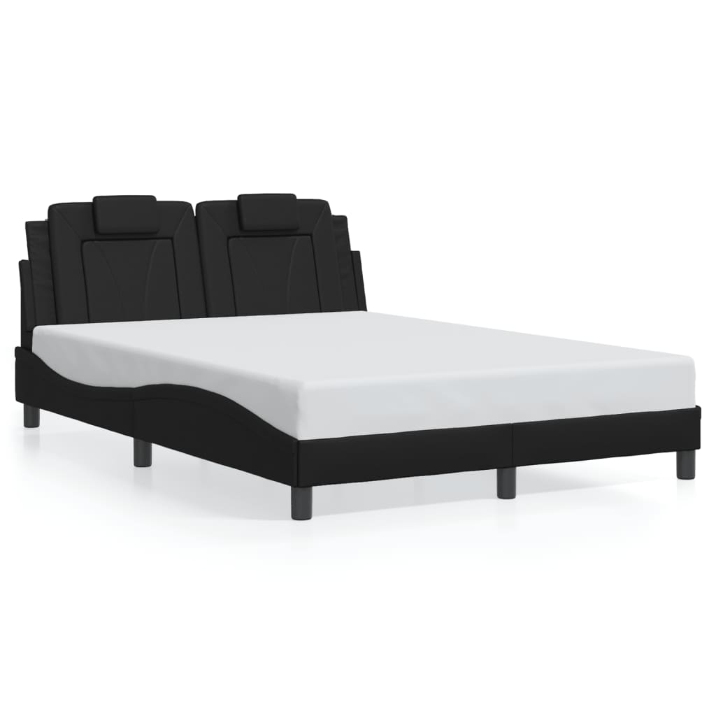 Viana  Bed Frame with LED Lighting Without Mattress Black 120x200 cm