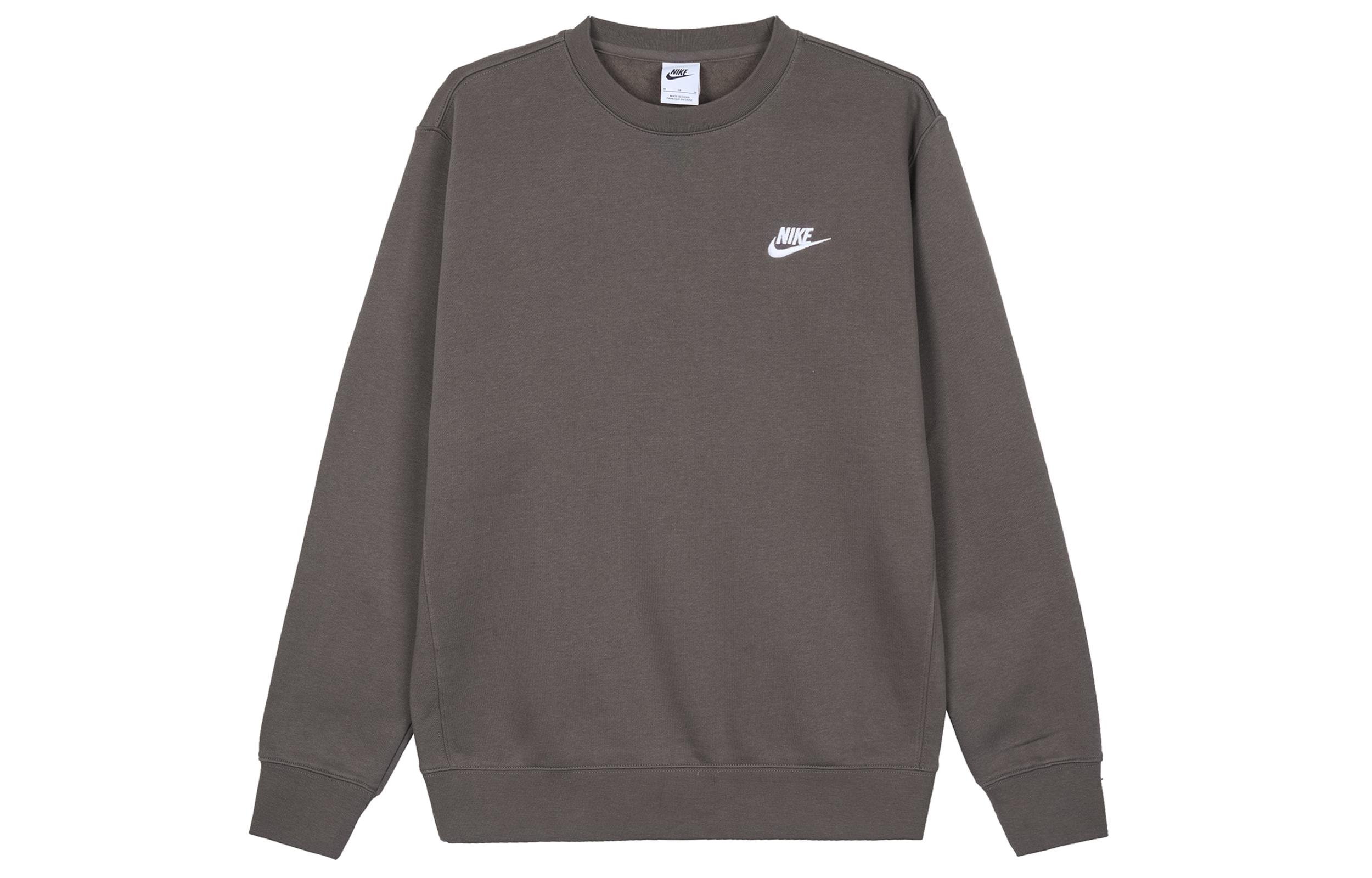Nike Sweatshirts Men s Dark Brown Crew Neck Thickened Regular BV2663-004 XXL