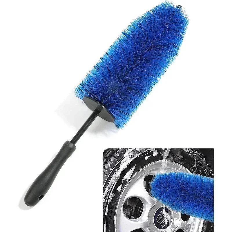 1PCS Car Wheel Rim Tire Cleaning Brush Soft Bristle Cleaner Non Scratch Car Detailing Washing Tool Soft Bristle Cleaner Car Care