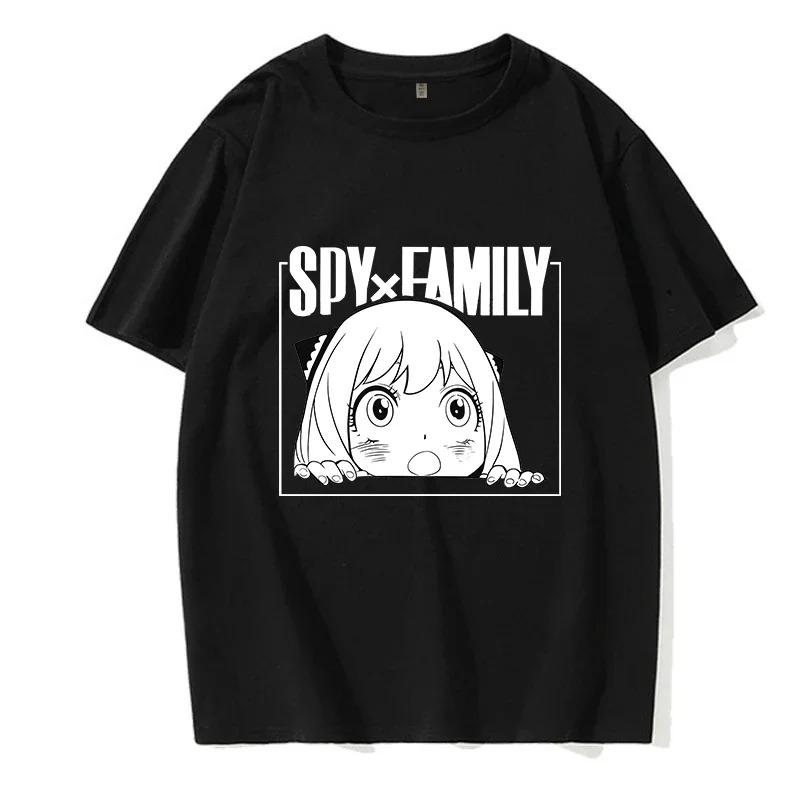 Y2k Shirt Anya Forger Spy X Family Anime T Shirt Kawaii Cartoon Mens_Women Tops Cotton Best Selling Round Neck Comfortable Soft