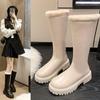 Women's 2025 Knee-High Waterproof Fleece-Lined Slimming Boots - Thick-Soled, Over-the-Knee, High-Top Cotton-Padded Winter Knight Boots.