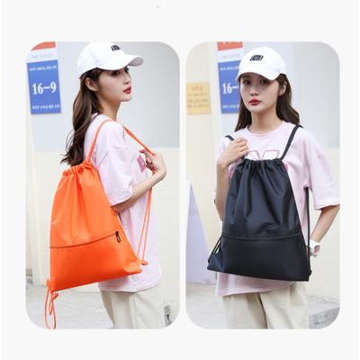 Zaino leggero con coulisse per uomo e donna Zaino fitness sportivo Borsa da basket Borsa con cerniera
