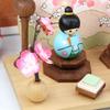 OKBABY Wooden Hina Doll Pair of Cherry Blossom Flowers for Hina Hinamatsuri Wooden Round Stand Accessories, Dolls, Decorations,