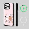BuBu And DuDu Black For Magsafe Magnetic Phone Case For IPhone 16 15 17 Pro Max 11 12 13 14 Plus Cover