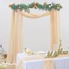 6/10M Chiffon Fabric Drapes for Wedding Arch Ceremony Reception Decorations Sheer Fabric Curtains for Party Stage Bridal Shower