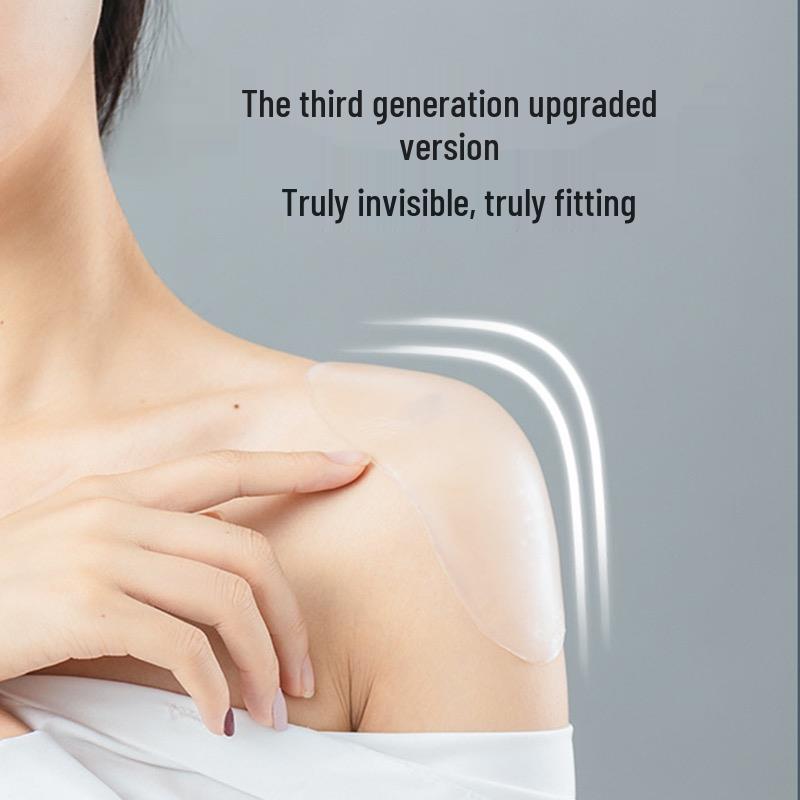 

Invisible Self-Adhesive Silicone Shoulder Pads for Sloping & Drooping Shoulders – Breathable & Thickened Universal Bra Pasties. Small (12.5x7)