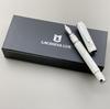 LACHIEVA LUX Mother of Pearl Fountain Pen with German Fine Luxury Pen Gift Set for Men and Women Nib. (pearl White)