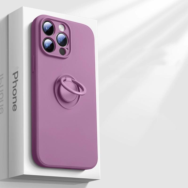 Luxury Liquid Silicone Ring Holder Case For iPhone 15 14 13 12 11 Pro Max Mini X XR XS Max 7 8 Plus SE   Cover