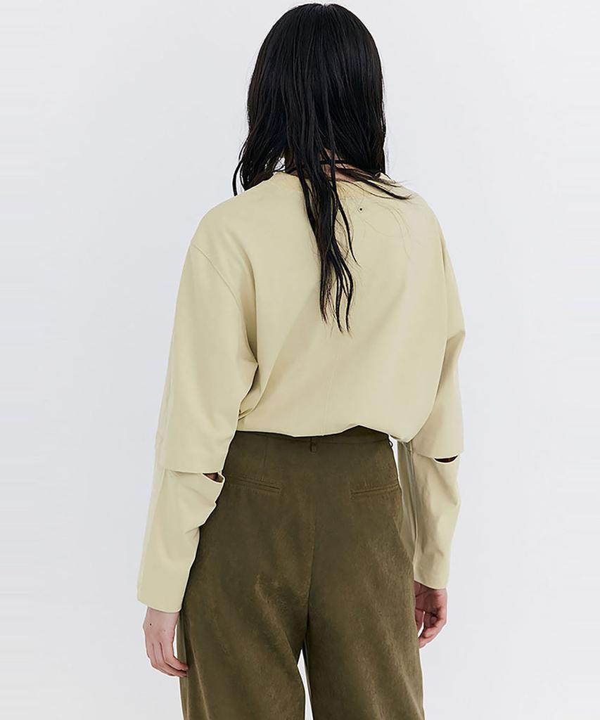 WNDERKAMMER Open Point Boxy T-Shirt_Yellow Green