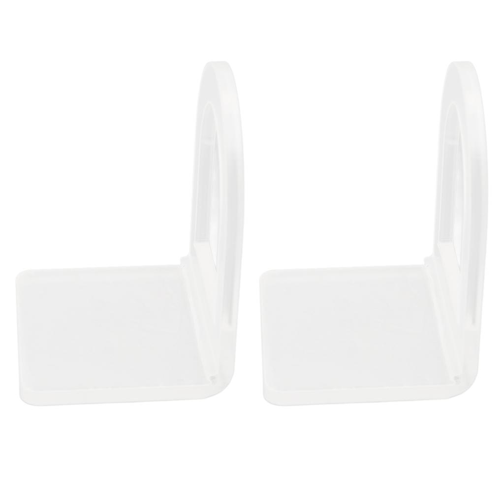 2PCS Acrylic Sink Brush Holder Clear Solid Construction Multipurpose Easy Installation Scrub Brush Holder
