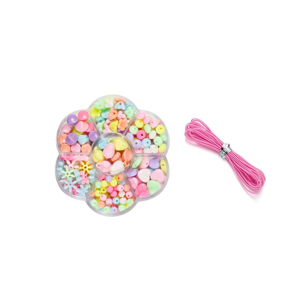 

1Set Colorful Acrylic Loose Spacer Beads Crafts for DIY Cute Friendship Bracelet Necklace Jewelry Making Accessories Kits