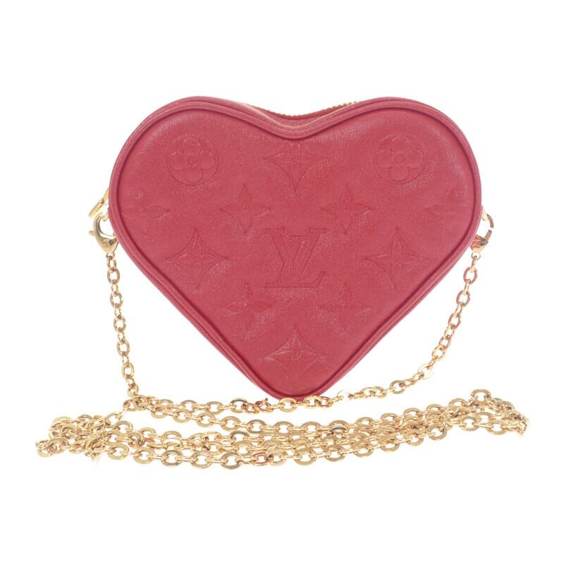 LOUIS VUITTON  M80837 Monogram Shoulder Bag Red leather Women