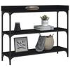 VidaXL Table console avec étagères noir 100x30x80 cm 837807