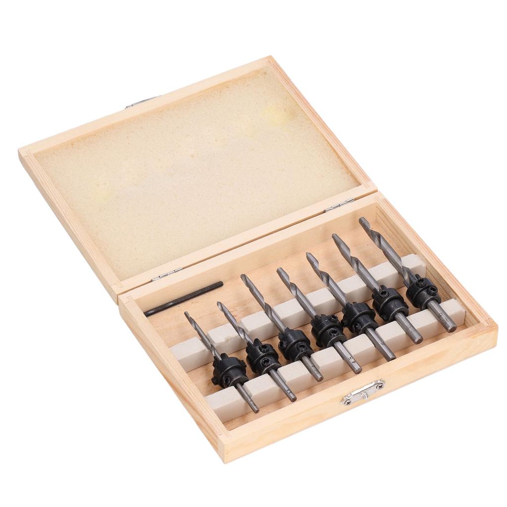 8 Teile/satz Kegel Senker Bit Schraube Set High Speed Stahl Holz Pilot Loch für Woods