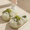 Fashion Autumn Winter Cartoon Slippers Unisex Home Cotton Shoes Women Men Indoor Fluffy Plush Warm Platform House Slippers