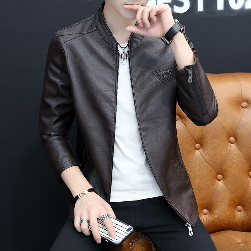 2025 Spring/Autumn Men's Trendy Leather Jacket - Stylish Youth Streetwear