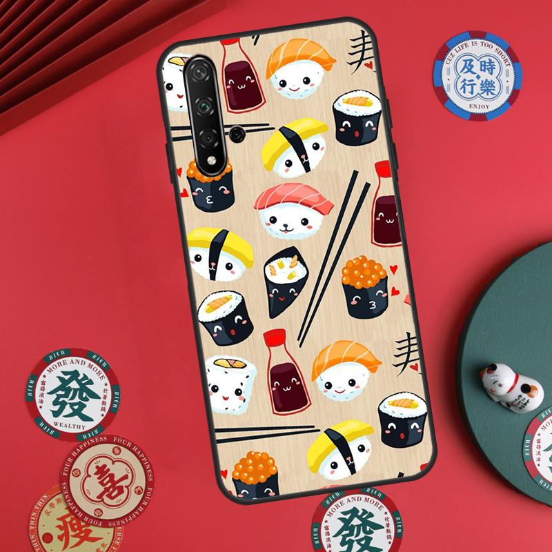 Sushi Food For Huawei Nova 11 Pro 9 10 SE Y70 Y60 Y90 Y61 Y91 Y73 Y72 12s 12i 11i 8i P30 P40 Lite Case