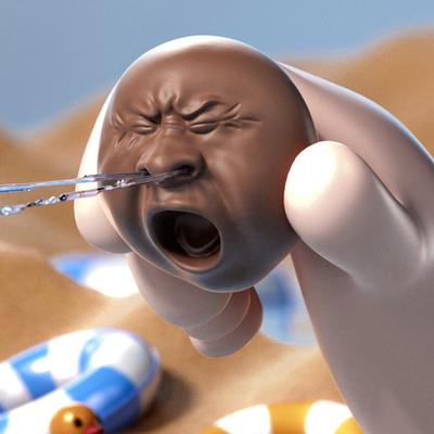 Ugly Water Play Toy Mini Funny Tricks Yawning Tea Pet Interactive Water Play Toys Easy Fun Spraying Game