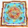 New Designs 90*90cm Square Silk Scarves Women Foulard Head Scarf Ladies Shawl Wrap Bandanna Female Chiffon Hijab Beach Scarf