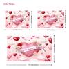 2D Rose Glitter Heart Backdrop for Valentine's Day & Couple Party Decor