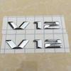 V12 Logo Auto Blatník Boční Znak Zadní Kufr Znak Samolepka pro Mercedes Benz S Třída S400 S300 S600 W210 W212 W204 W205 W207 W168