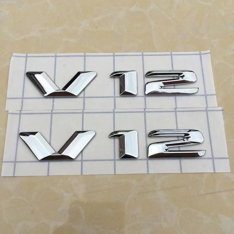 V12 Logo Auto Blatník Boční Znak Zadní Kufr Znak Samolepka pro Mercedes Benz S Třída S400 S300 S600 W210 W212 W204 W205 W207 W168
