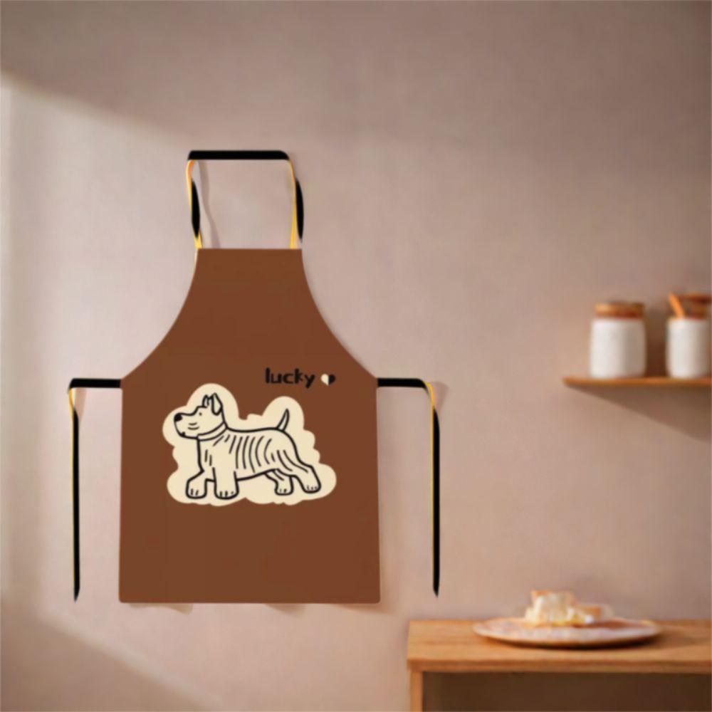 Anti Splash Kitchen Apron Cartoon Design Baking Apron Creative Cooking Apron  BBQ