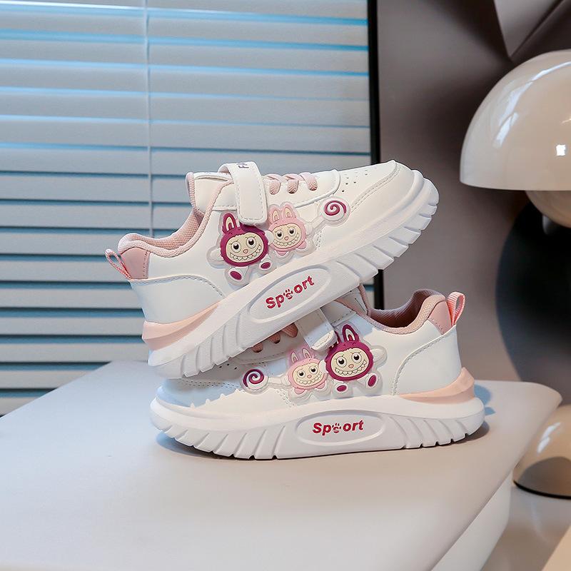 Girls shoes 2025 new autumn casual children's princess sports shoes soft sole girls versatile board shoes white shoes