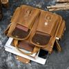Top Grade Quality Laptop Briefcase Crazy Horse Genuine Leather Laptop Bags Notebook PC Shoulder Bag For Business Man Vintage