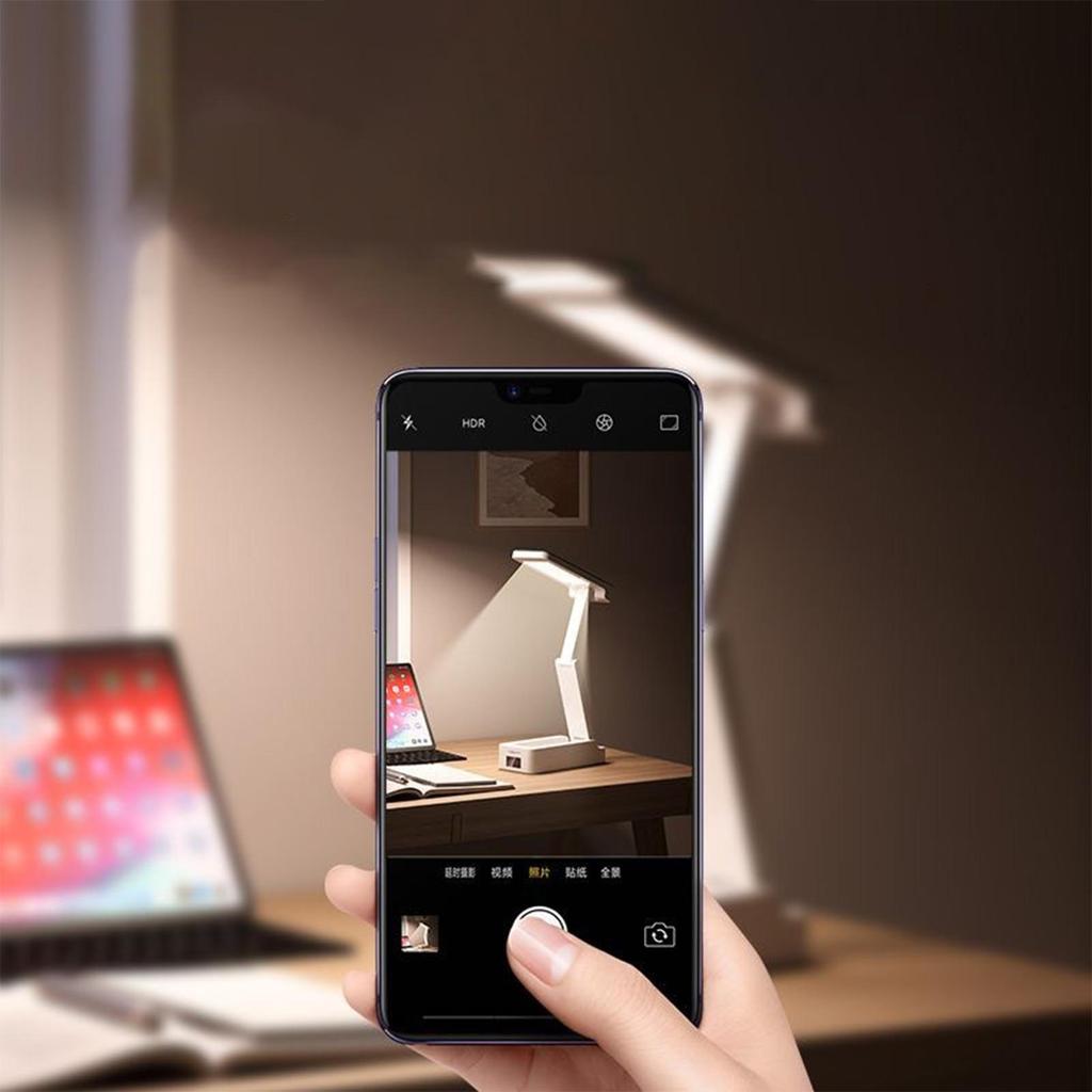 1pcs LED Desk Lamp Dimmable Foldable Table Lamp With Clear Digital Clock Eye Protection Night Light For Study Reading Lamp