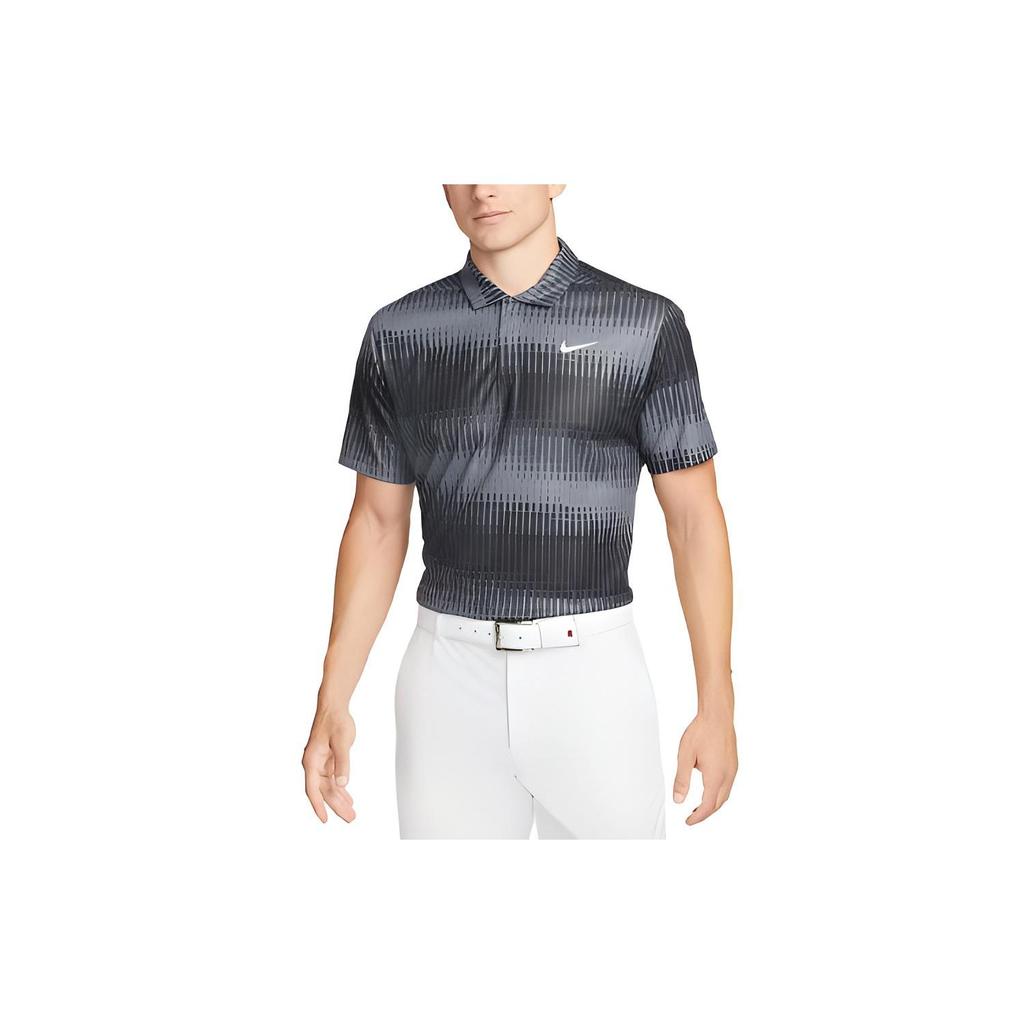 Nike Dri-FIT Gradient Stripe Logo Print Short Sleeve Polo Shirt Men Polo Shirts Black DN2237-068