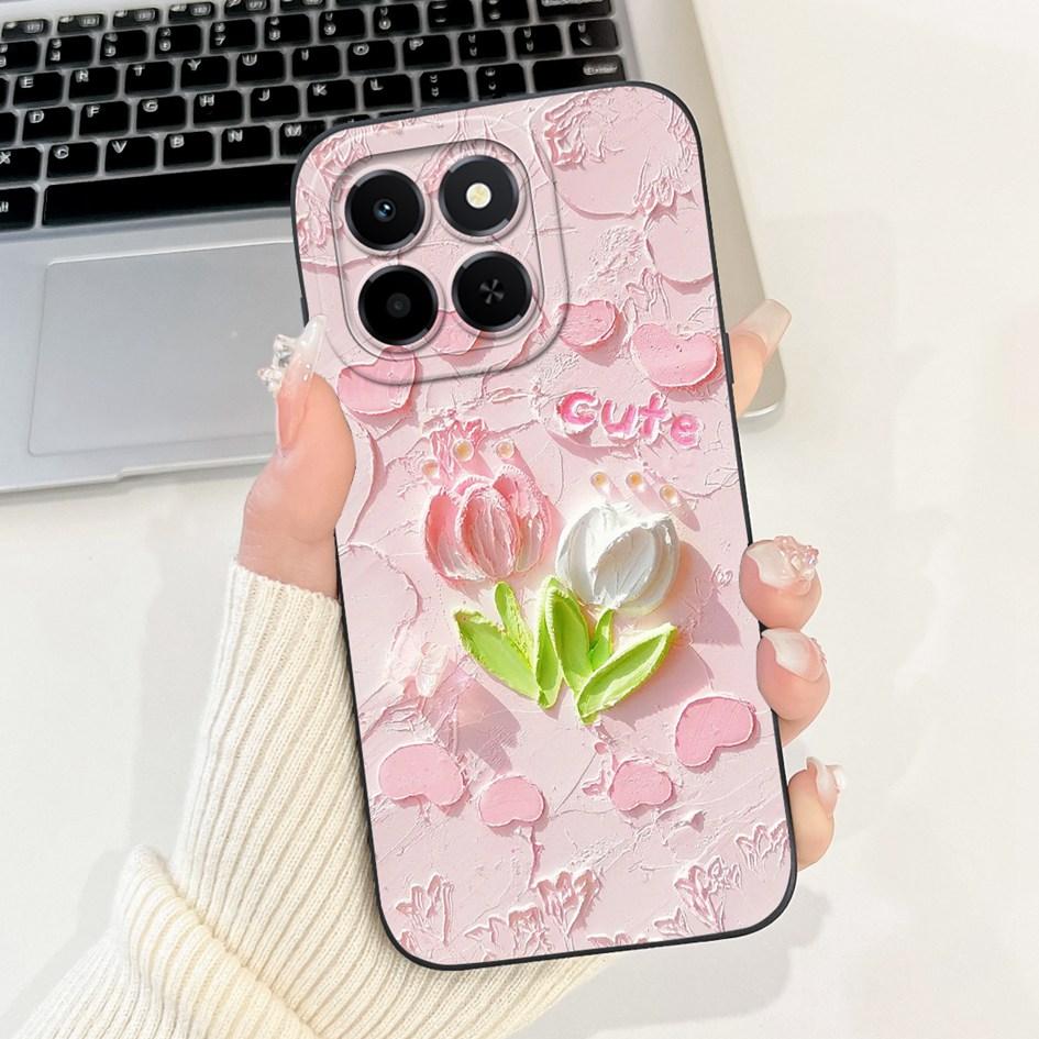 6.61" For Honor X6c 2025 Case Cute Panda Rabbit Soft Liquid Silicone Shockproof TPU Back Cover For HonroX6c Play 9C NIC-LX1 Para