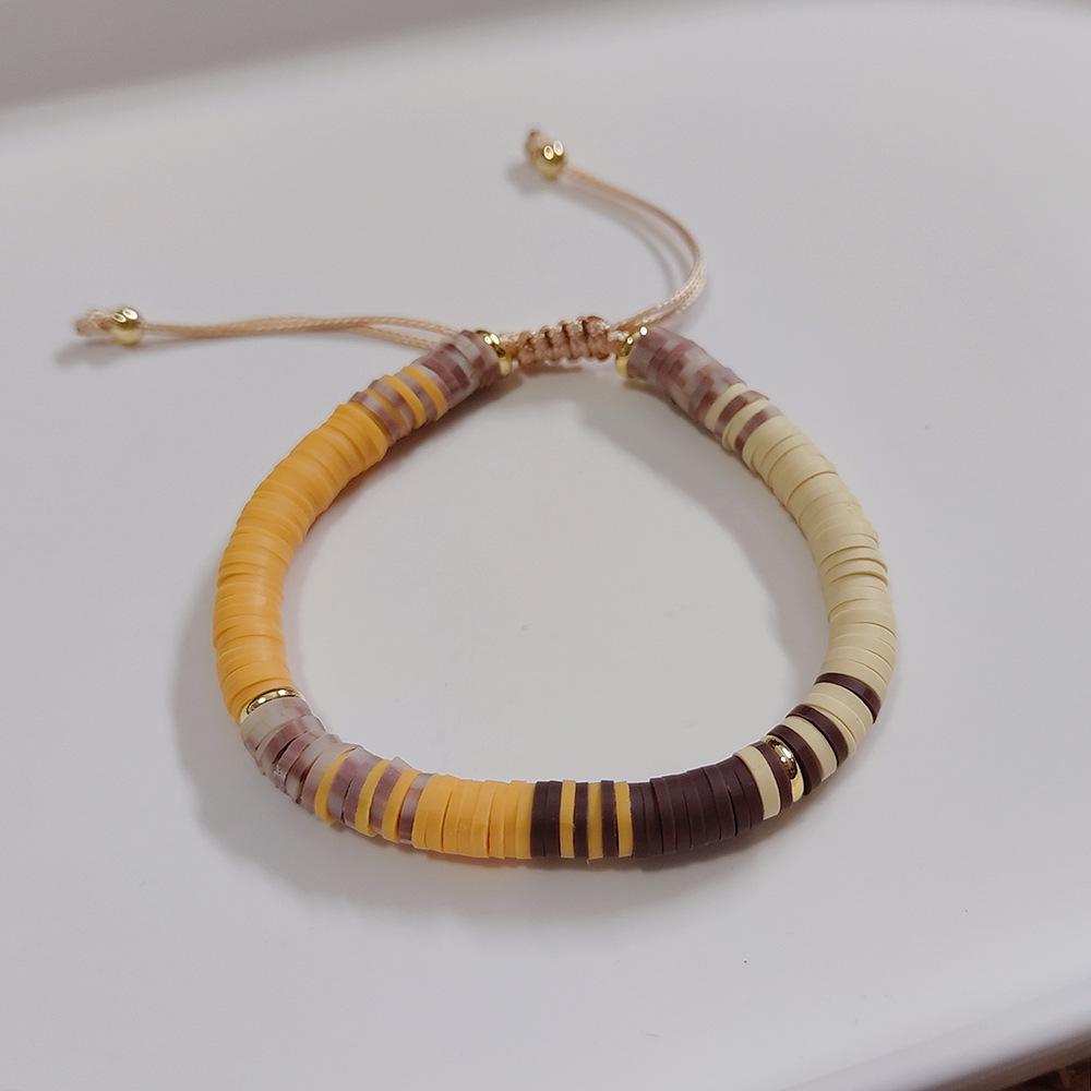 

Универсальный многослойный набор браслетов из полимерной глины и натурального жемчуга для женщин