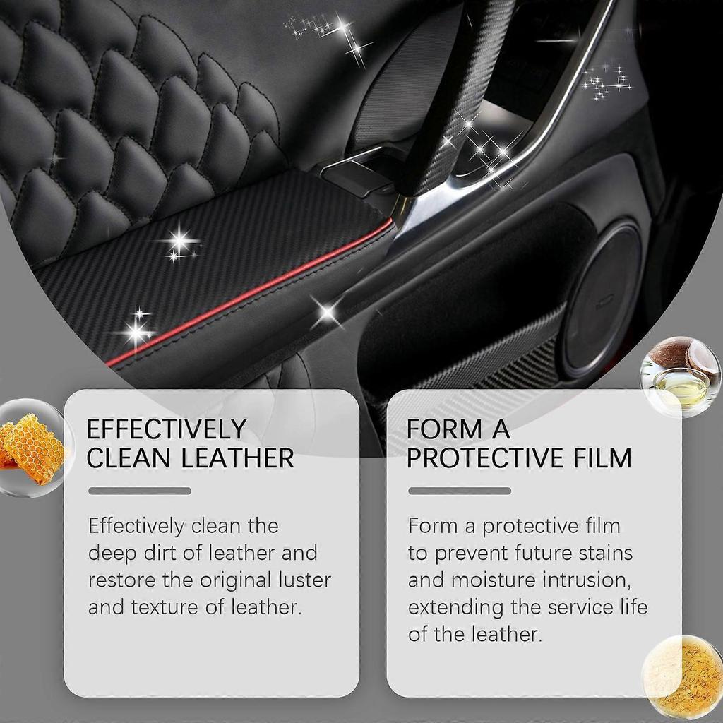 Automotive Leather Care Cream, Automotive Interior Leather Maintenance Decontamination Cleaning Care Cream Less