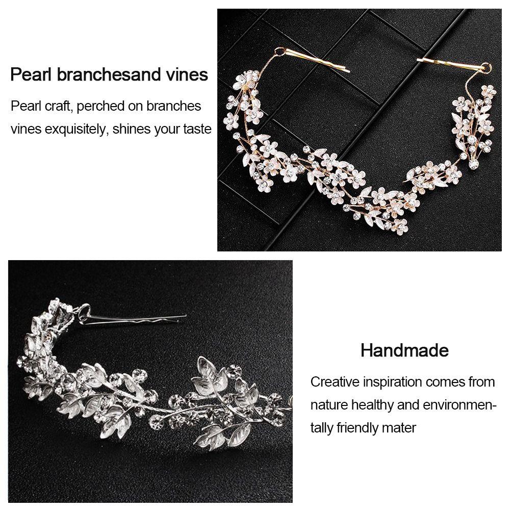 Headpiece Headwear Bridal Flower Hairband Hair Jewelry Rhinestone Flower Headband Bridal Headband