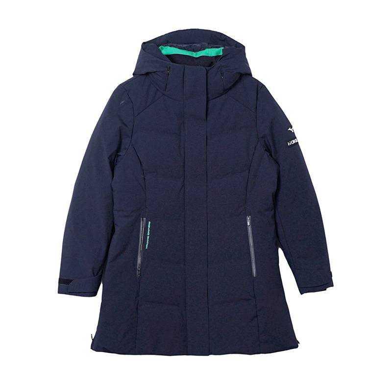

Mizuno Rhythm Series Minimalist Fashion Hooded Zipper Long Sleeve Down Jacket Women outerwear Black K2CN45R2 XL