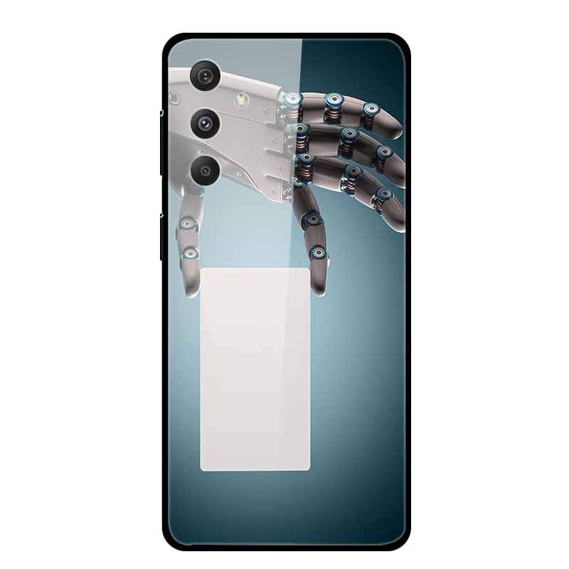 Tempered Glass Case For Samsung Galaxy S24 Plus Case Hard Glass Back Cover Soft Bumper For Samsung S24 Plus Phone Case S24Plus