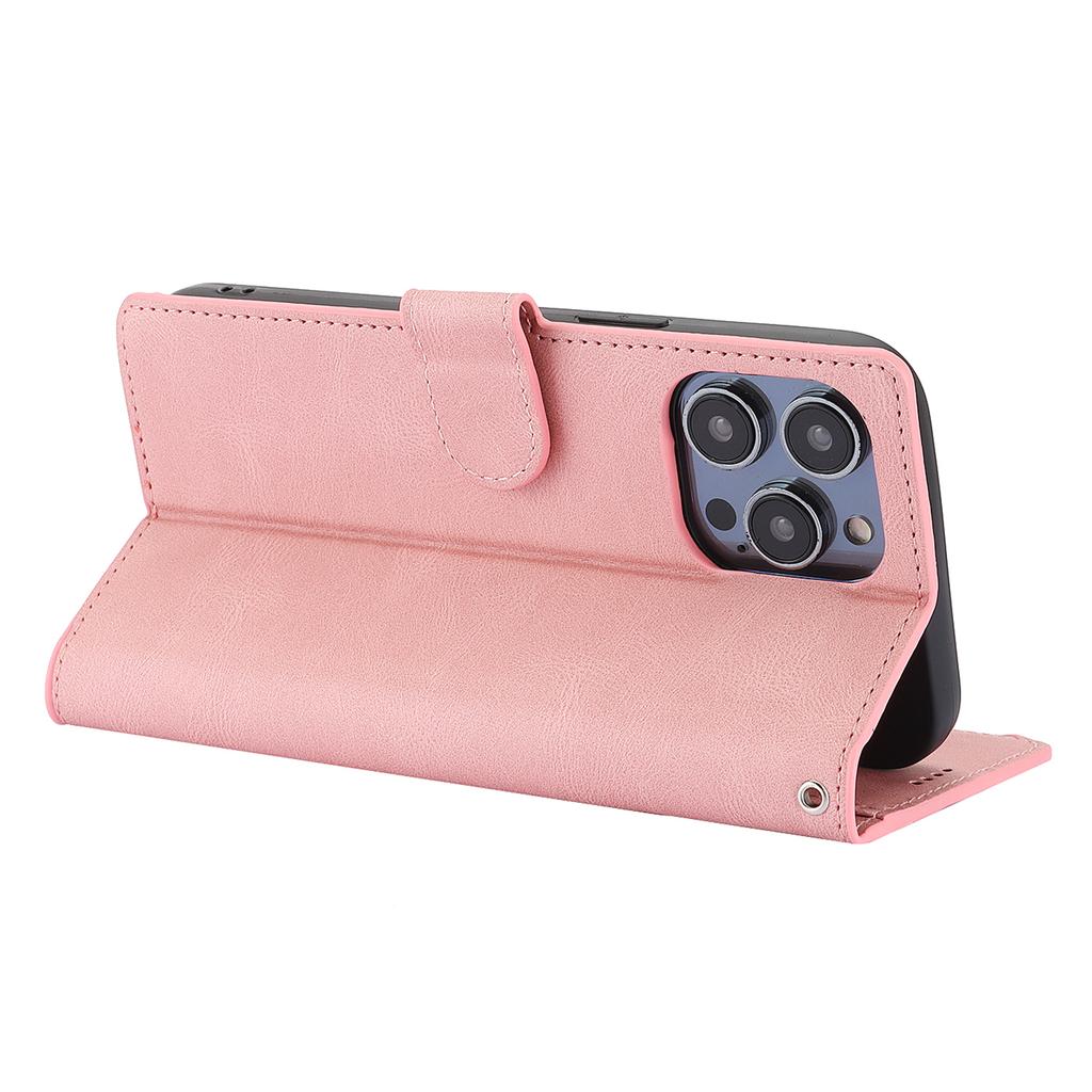 For iPhone 16 Case PU Leather Phone Cover Card Holder Magnetic Clasp Protective