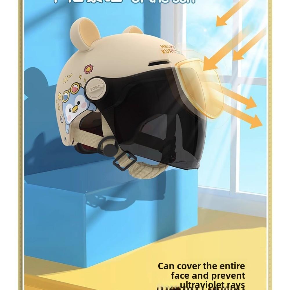 Electric Car Motorcycle Half Helmet Boys and Girls Children Cute Helmet Four Seasons Helmet