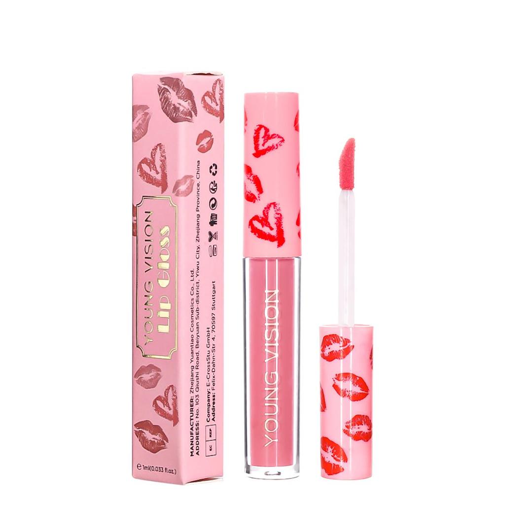 YOUNG VISION Einzelner Lipgloss in 12 Farben, optionaler flüssiger, matter Nebel, der lange hält und nicht leicht zu entfärben ist