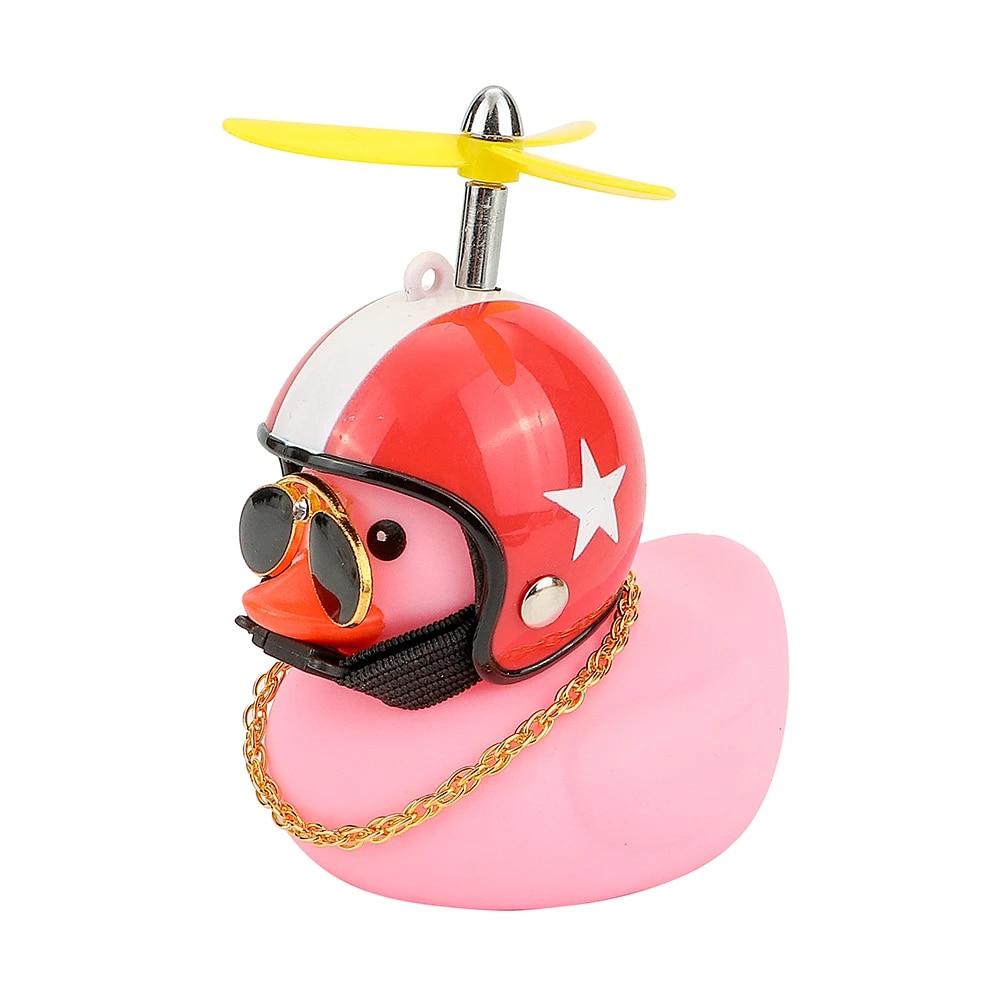 Motorcycle Accessories Helmet Broken Wind Small Black Duck Dashboard Rearview Mirror Standing Camouflage Helmet Mini Black Duck