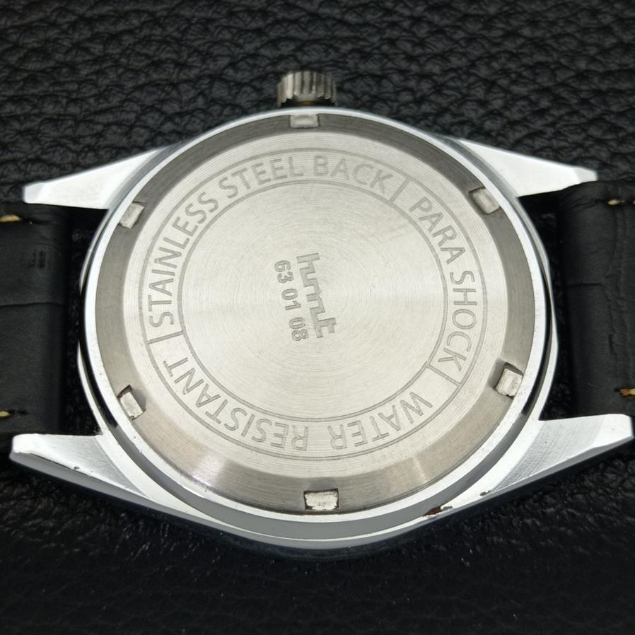 RELOJ CLÁSICO HMT HIMALAYA DE CUERDA MANUAL ESFERA NEGRA PARA HOMBRE a426151-2