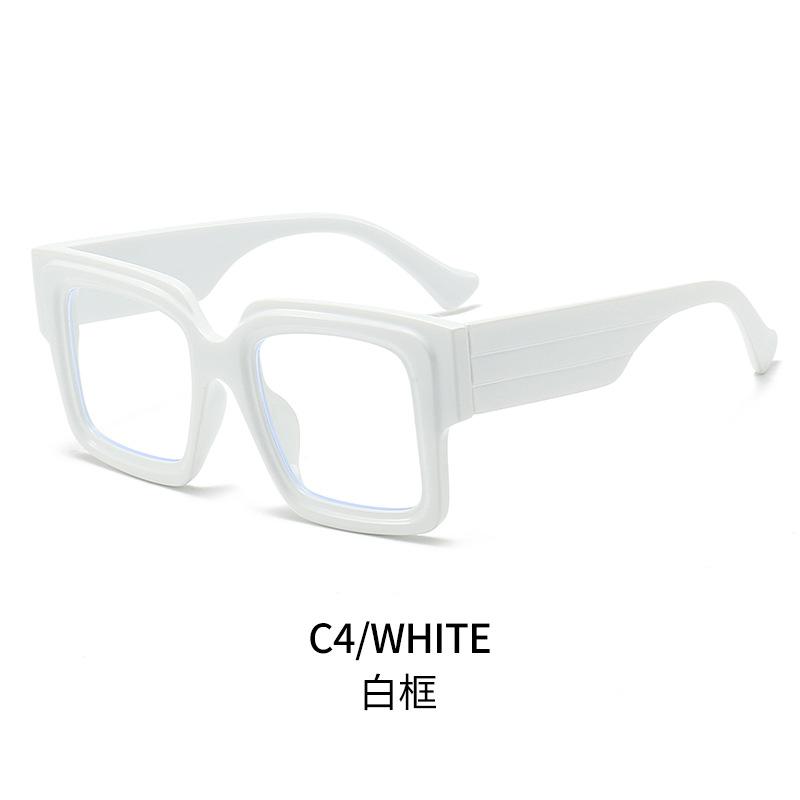 

High Quality New Fashionable Blue Light Blocking Glasses Trendy Oversized Square Frame for Men and Women Stylish Clear Lens Eyewear&