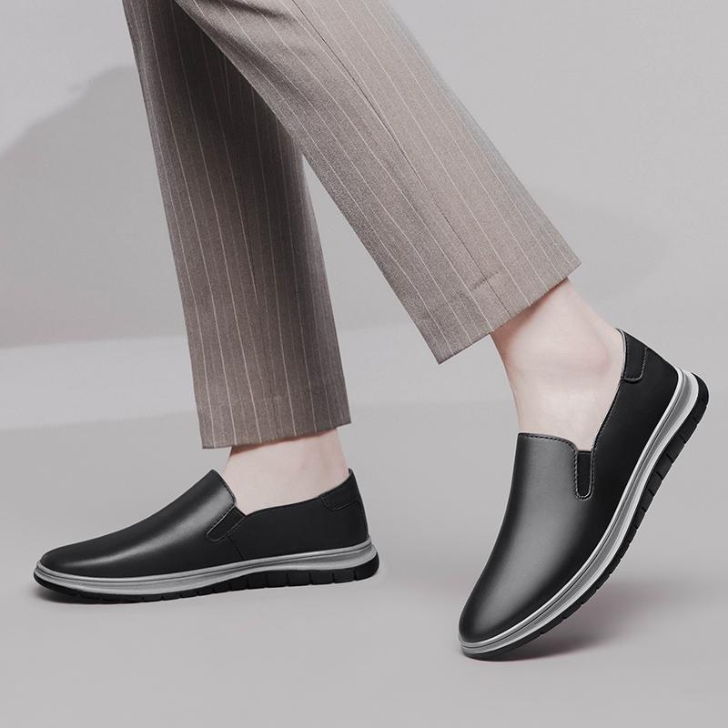 Fashion Luxury Brand Business Office Formal Shoes Fashion Korean Version Genuine Leather Men's Casual Shoes Comfortable Driving Loafers
