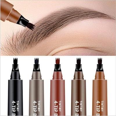 5 colori 4 teste matita per sopracciglia liquida penna per sopracciglia impermeabile trucco naturale eyeliner a lunga durata matita per sopracciglia strumento di bellezza