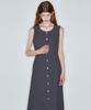 Ssikeoseun Fitted Round Neck Sleeveless Dress_Navy